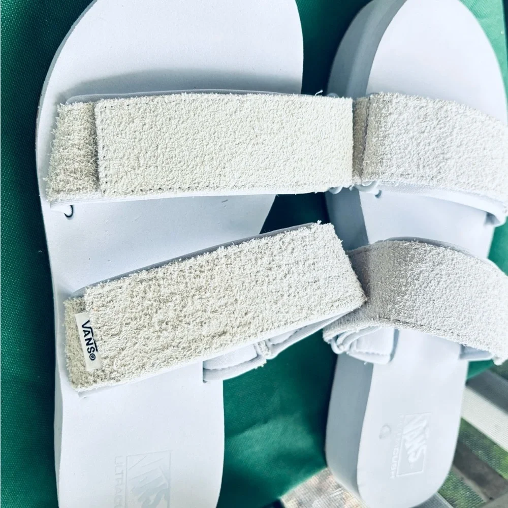 Vans Cayucas Slide Mega Platform sandals with premium suede straps